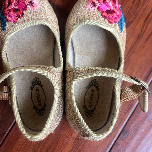 Joyfolie T10 Brielle Maryjane Woven Floral Embroidery Pink Coquette Whimsical - Picture 4 of 9